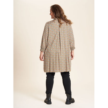 Gozzip Woman Sabina Shirt Tunic Shirt Tunic Gold Olive Printed